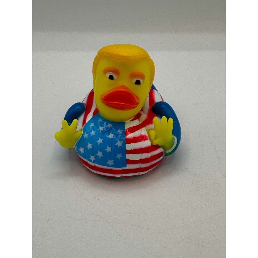Donald Trump Rubber Duck for Jeep Ducking 2024 MAGA Rally Fight President FLAG